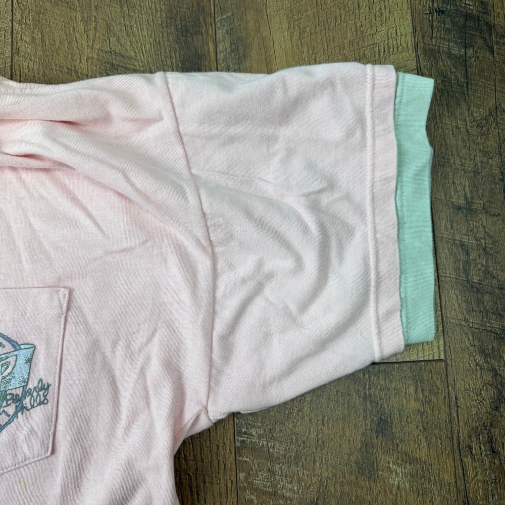 Vintage Camp Beverly Hills Pink Mint 2pc Set Polo Shirt Board Shorts Medium - Picture 4 of 16